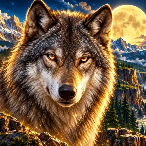 Wolf Gold cover art with a nature-themed wolf reel