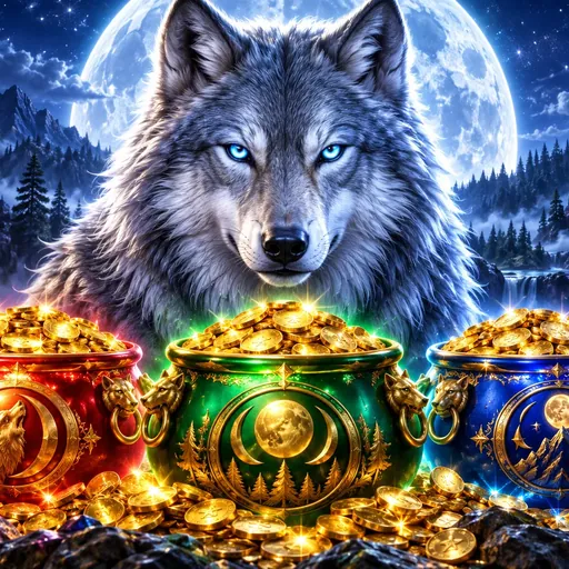 3 Pots of Lunar Wolf: Hold and Win slot cover art